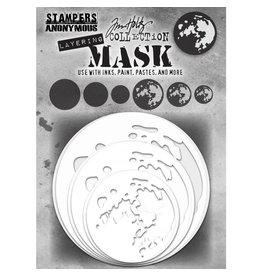 STAMPERS ANONYMOUS TIM HOLTZ LAYERING MOON MASK STENCIL SET 6/PK