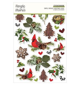 SIMPLE STORIES SIMPLE STORIES SIMPLE VINTAGE CHRISTMAS LODGE STICKER BOOK 12 SHEETS