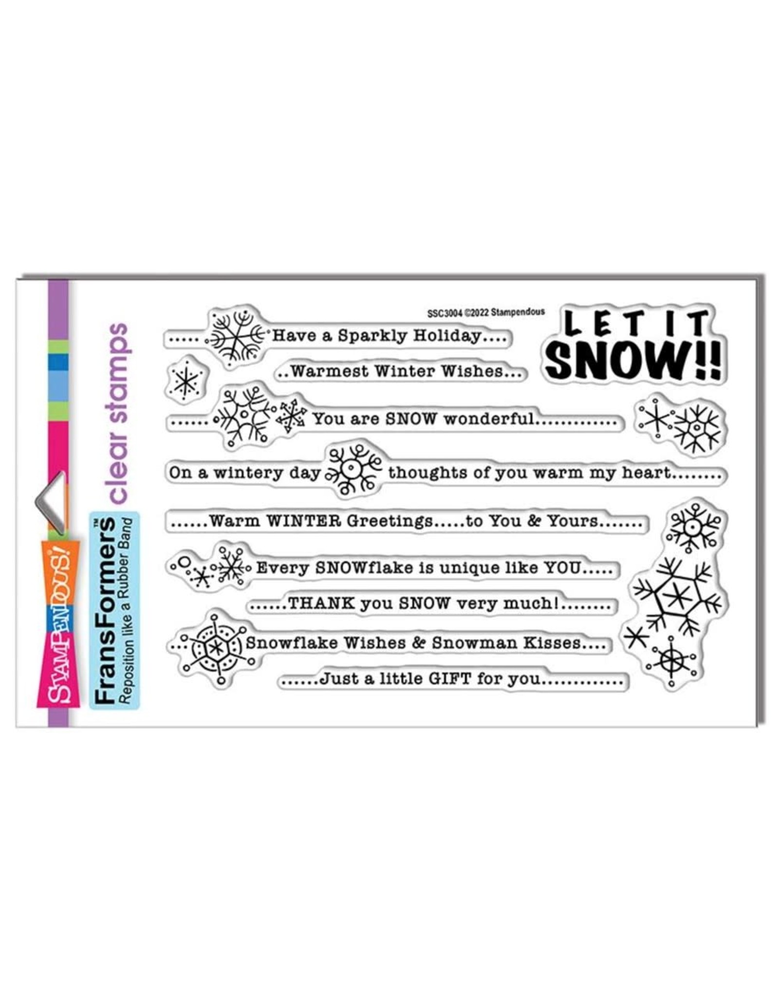 STAMPENDOUS STAMPENDOUS FRANSFORMERS SNOW LINES CLEAR STAMP SET