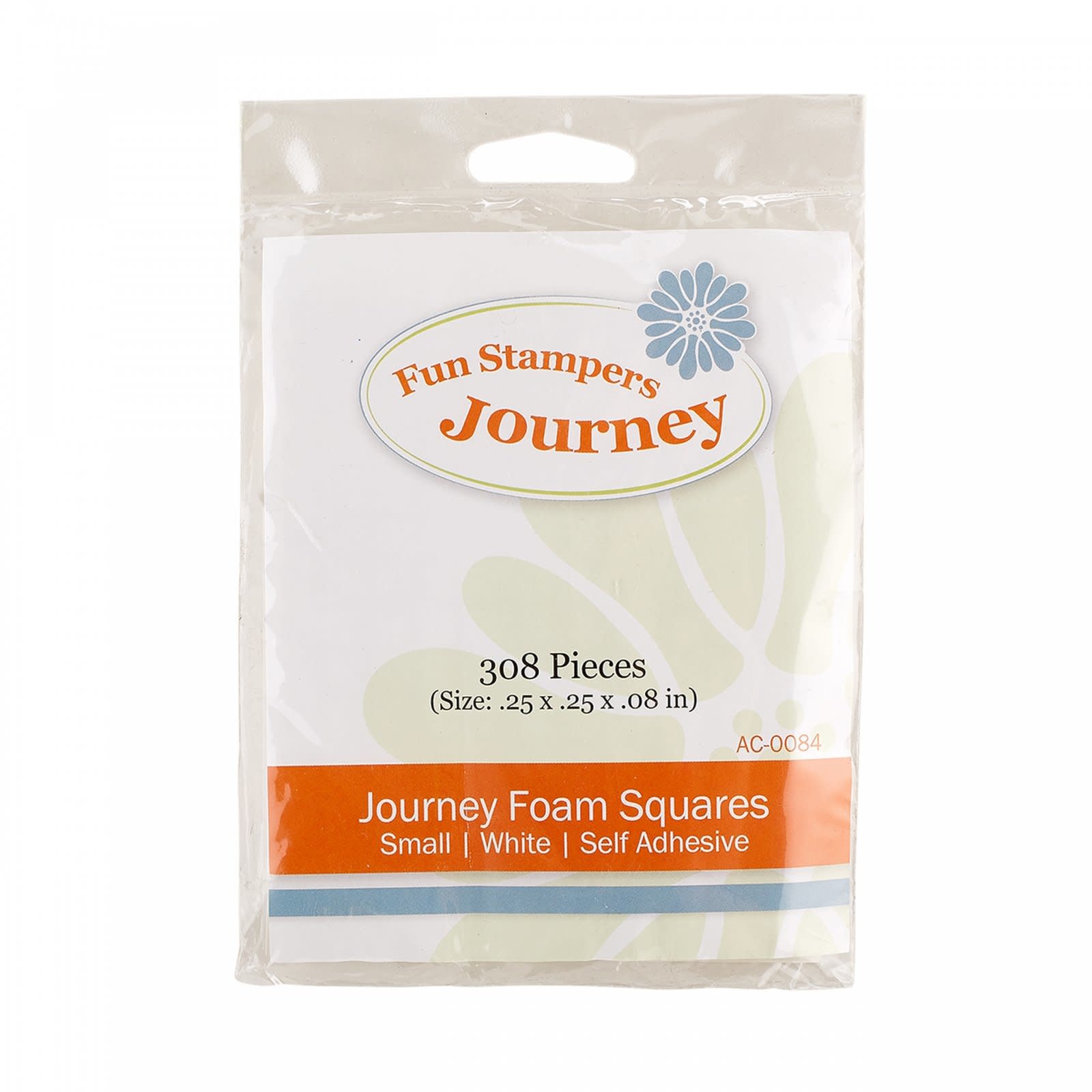 FUN STAMPERS JOURNEY SMALL WHITE SELF ADHESIVE FOAM SQUARES