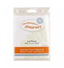 FUN STAMPERS JOURNEY FUN STAMPERS JOURNEY MEDIUM WHITE SELF ADHESIVE FOAM SQUARES