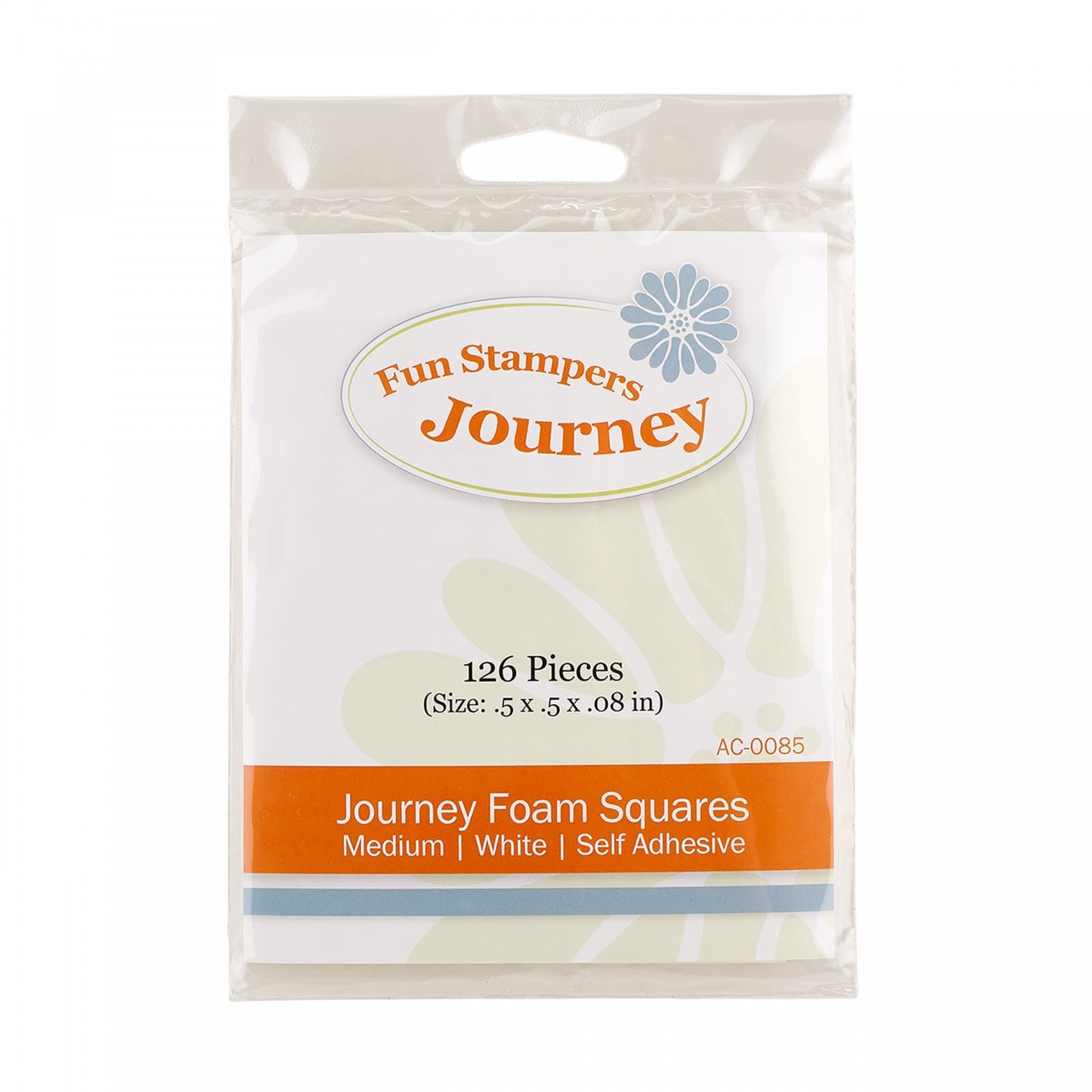 FUN STAMPERS JOURNEY MEDIUM WHITE SELF ADHESIVE FOAM SQUARES