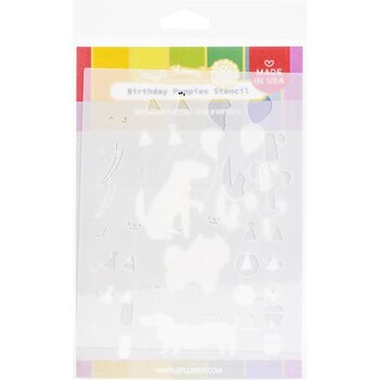 WAFFLE FLOWER WAFFLE FLOWER BIRTHDAY PUPPIES STENCIL SET