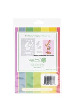 WAFFLE FLOWER WAFFLE FLOWER BIRTHDAY PUPPIES STENCIL SET