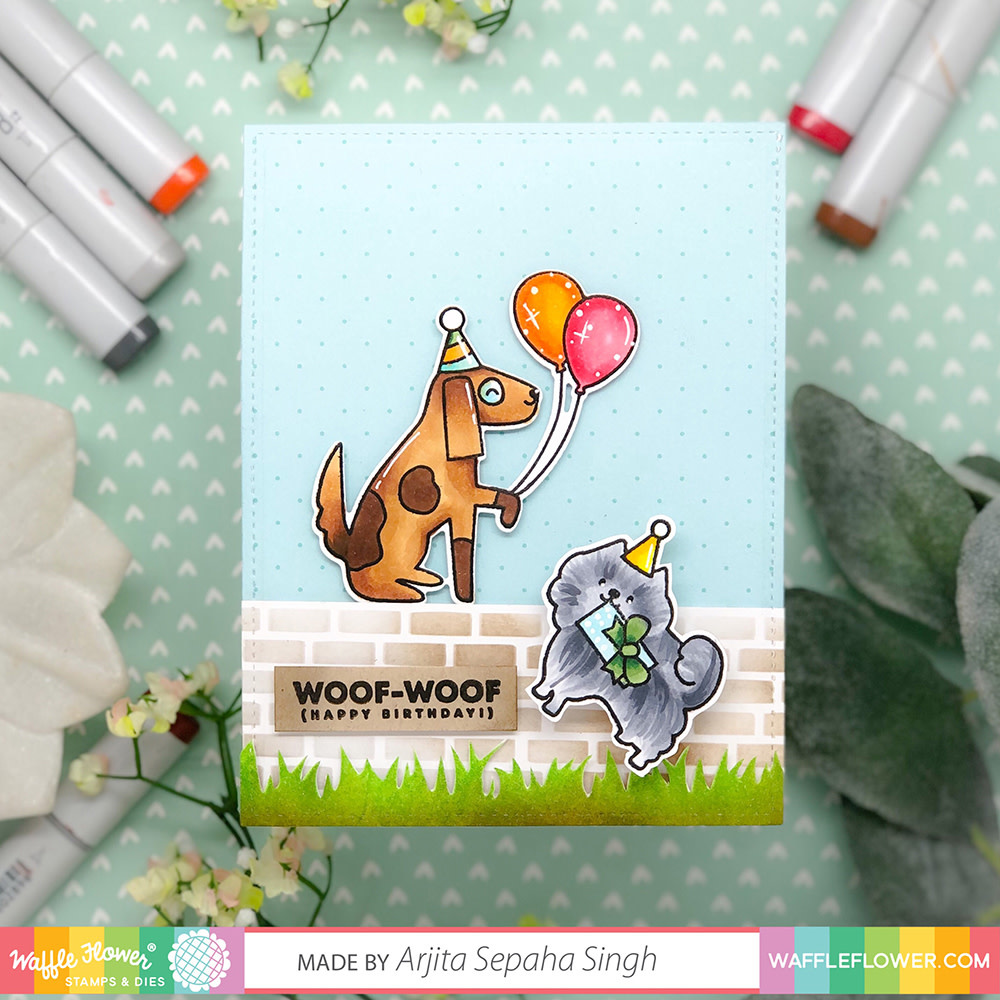 WAFFLE FLOWER WAFFLE FLOWER BIRTHDAY PUPPIES STENCIL SET