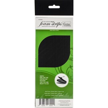 COUTURE CREATIONS COUTURE CREATIONS BLACK 3D ADHESIVE FOAM STRIPS