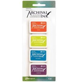 RANGER WENDY VECCHI ARCHIVAL MINI INK PAD KIT #6 4PK