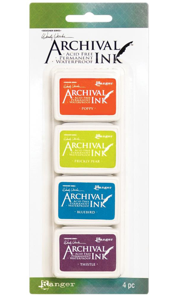 RANGER WENDY VECCHI ARCHIVAL MINI INK PAD KIT #6 4PK