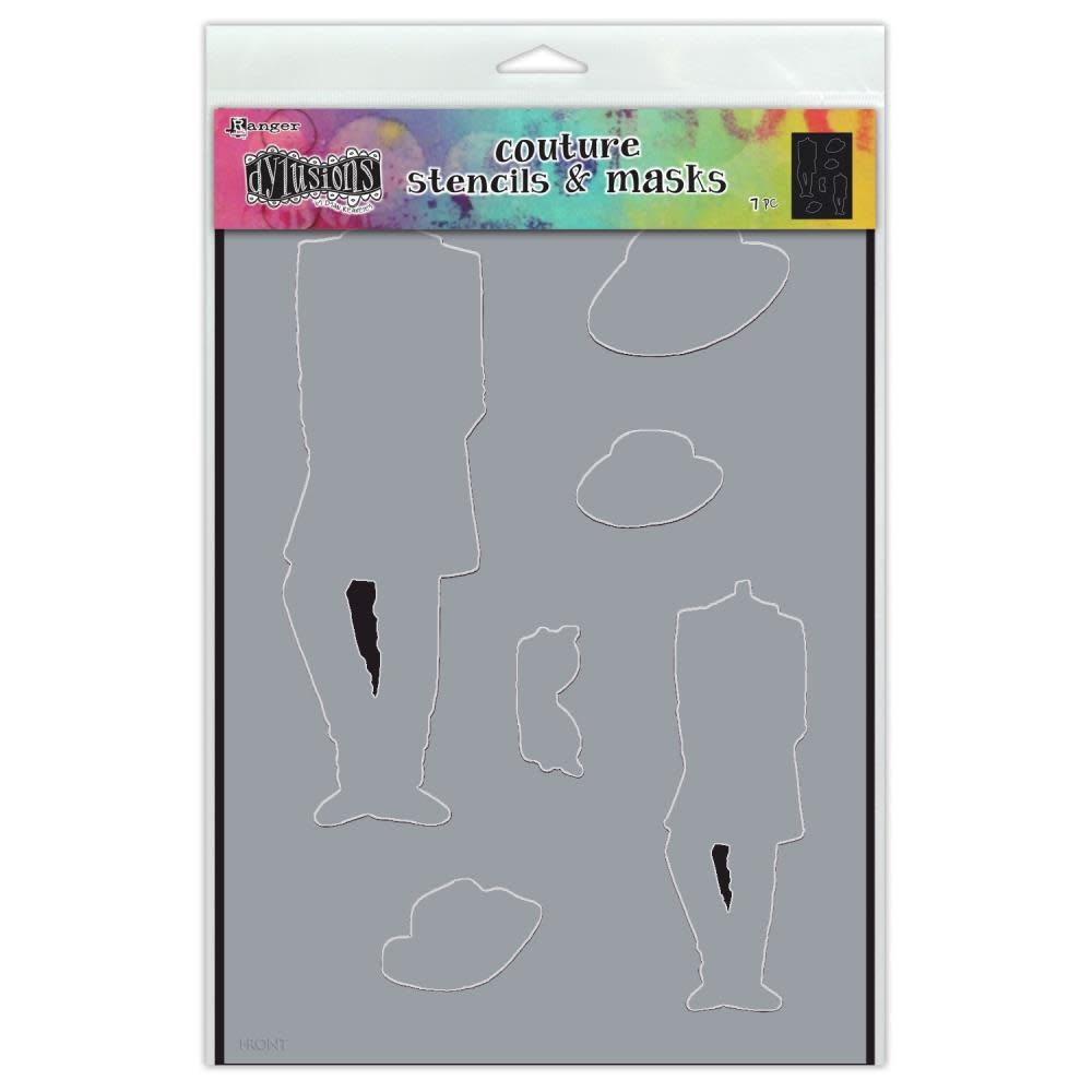 RANGER DYLUSIONS A DAY AT THE RACES COUTURE COLLECTION STENCILS & MASKS SET