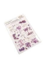 49 AND MARKET 49 AND MARKET VINTAGE BITS ESSENTIAL TEXTBLENDS-EGGPLANT 6x8 RUB-ON TRANSFERS 2/PK