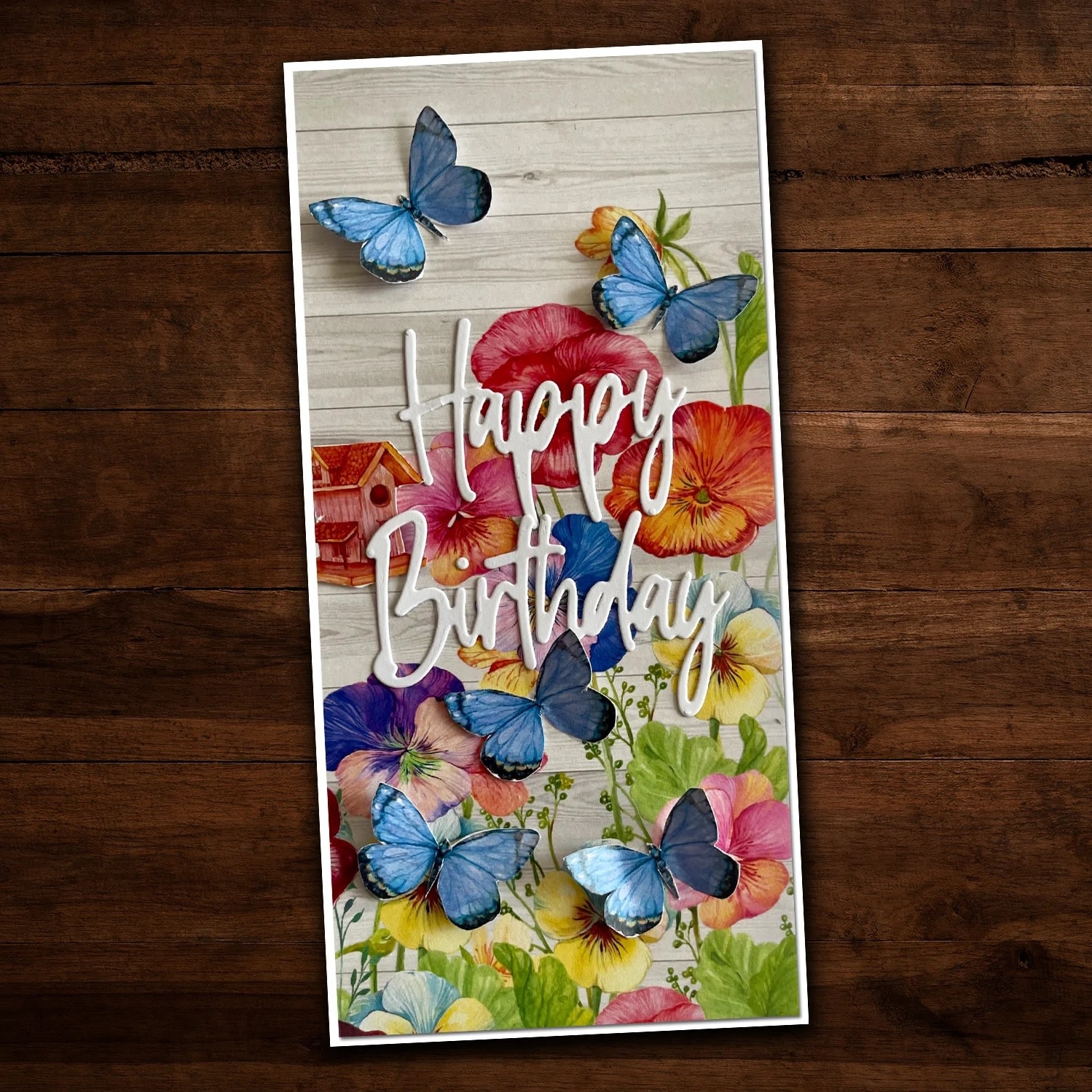PAPER ROSE PAPER ROSE TALL SCRIPT WORDS HAPPY BIRTHDAY DIE SET