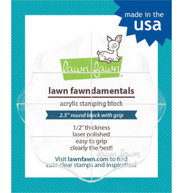 LAWN FAWN LAWN FAWN ACRYLIC BLOCK 2.5'' ROUND