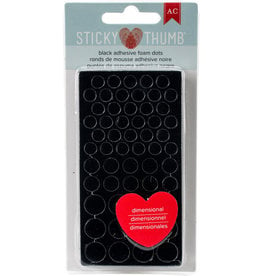 AMERICAN CRAFTS AMERICAN CRAFTS STICKY THUMB BLACK ASSORTED ADHESIVE FOAM DOTS