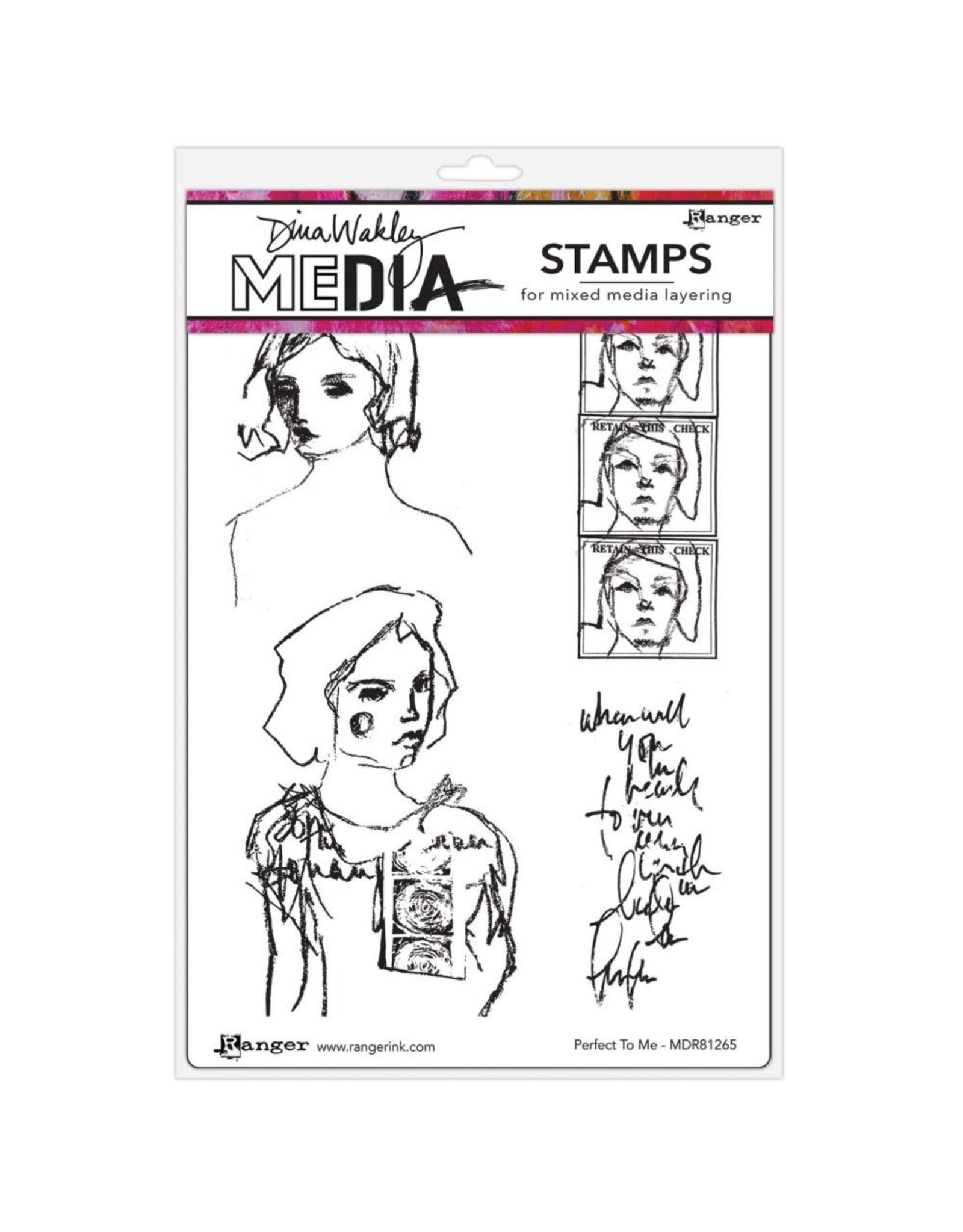 RANGER RANGER DINA WAKLEY MEDIA PERFECT TO ME CLING STAMP SET