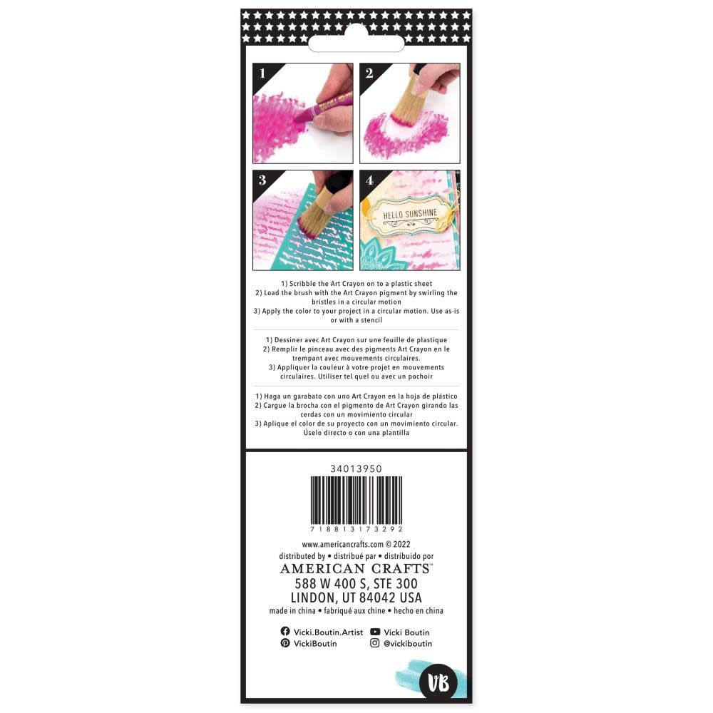 AMERICAN CRAFTS AMERICAN CRAFTS VICKI BOUTIN PRINT SHOP STENCIL BRUSH