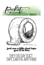 PICKET FENCE PICKET FENCE STUDIOS DUCT TAPE CAN FIX ANYTHING CLEAR STAMP SET