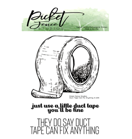 PICKET FENCE PICKET FENCE STUDIOS DUCT TAPE CAN FIX ANYTHING CLEAR STAMP SET