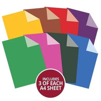 HUNKYDORY CRAFTS LTD. HUNKYDORY ADORABLE SCORABLE DUO-TONE FESTIVE MATT-TASTIC SELECTION PACK 24 SHEETS