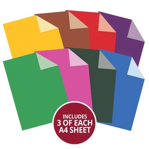 HUNKYDORY CRAFTS LTD. HUNKYDORY ADORABLE SCORABLE DUO-TONE FESTIVE MATT-TASTIC SELECTION PACK 24 SHEETS