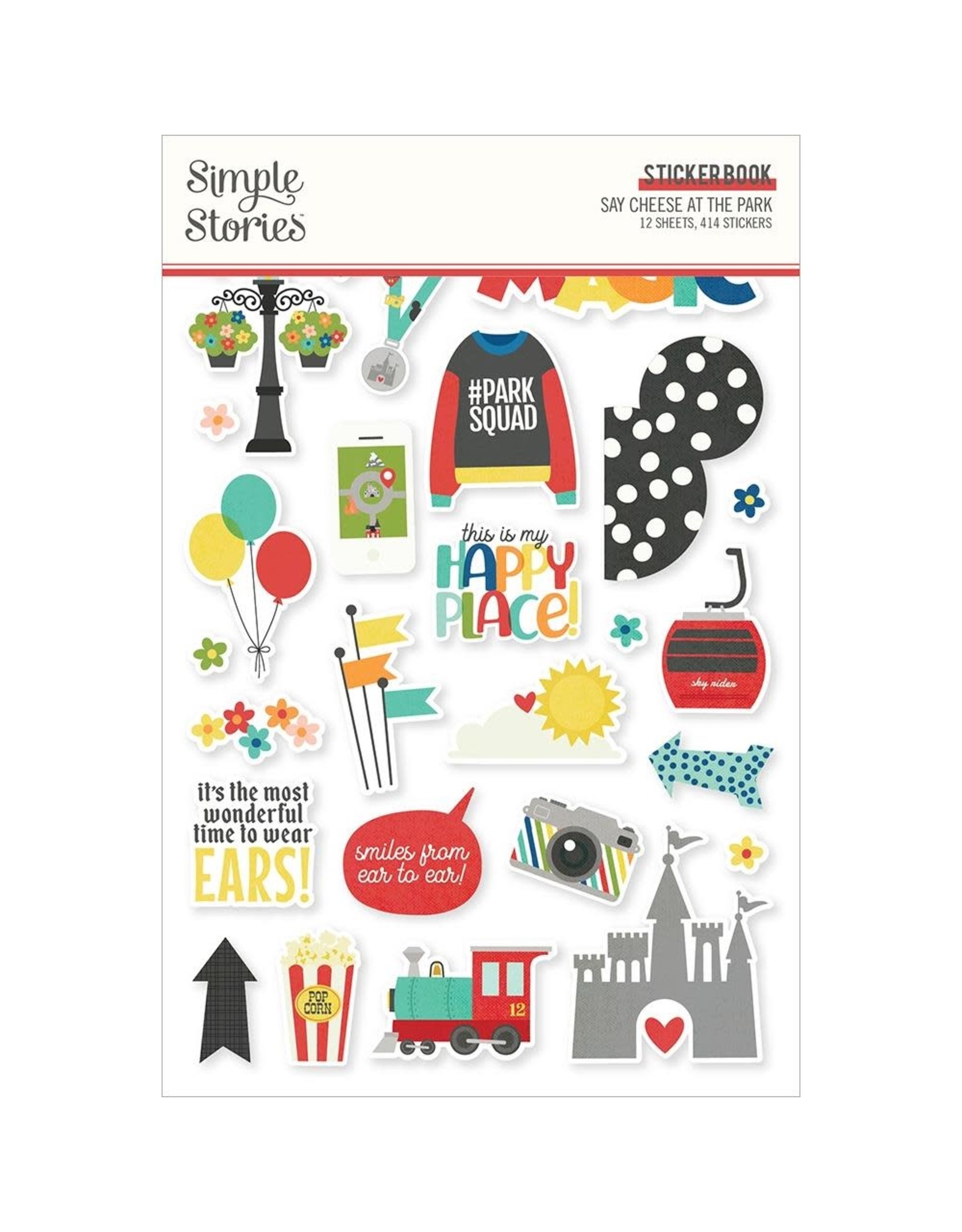 SIMPLE STORIES SIMPLE STORIES SAY CHEESE AT THE PARK STICKER BOOK 12 SHEETS