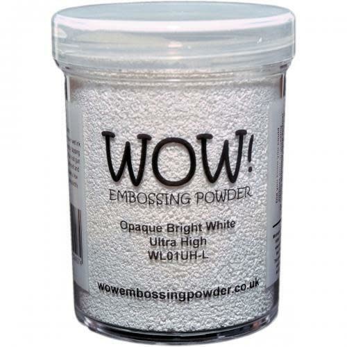 WOW! WOW OPAQUE BRIGHT WHITE ULTRA HIGH EMBOSSING POWDER LARGE JAR 5.33OZ