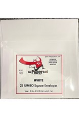 PAPER CUT THE PAPER CUT JUMBO SQUARE WHITE ENVELOPES 6.5X6.5 25PK