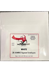PAPER CUT THE PAPER CUT WHITE JUMBO SQUARE ENVELOPES 6.5X6.5 25PK