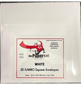 PAPER CUT THE PAPER CUT WHITE JUMBO SQUARE ENVELOPES 6.5X6.5 25PK