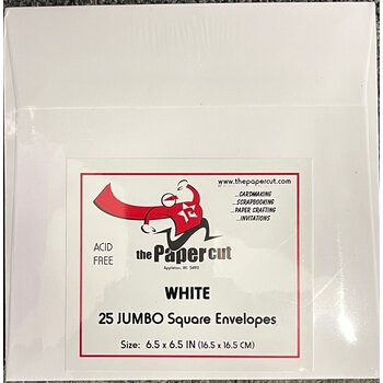 PAPER CUT THE PAPER CUT WHITE JUMBO SQUARE ENVELOPES 6.5X6.5 25PK