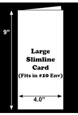 PAPER CUT THE PAPER CUT SCORED LARGE SLIMLINE CARDS WHITE 4x9 FOLDED 25 PACK