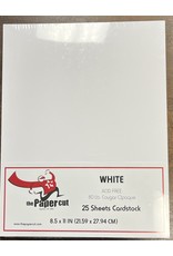 PAPER CUT THE PAPER CUT 80 LB WHITE COUGAR OPAQUE 8.5x11 CARDSTOCK