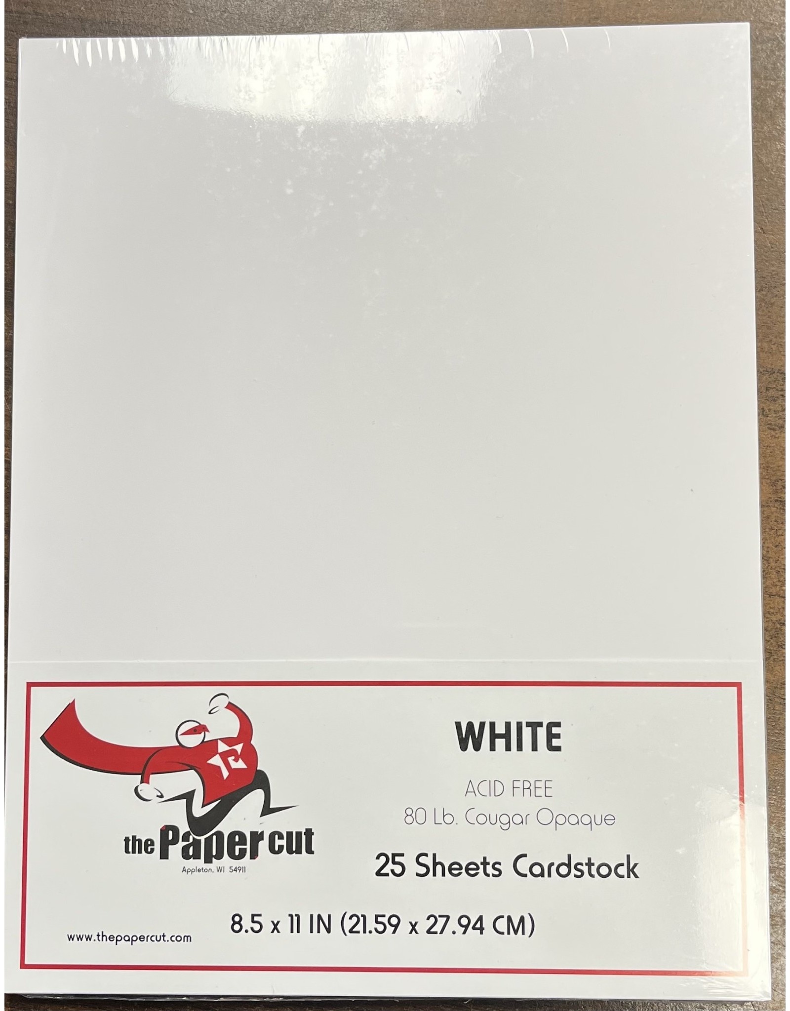 PAPER CUT THE PAPER CUT 80 LB WHITE COUGAR OPAQUE 8.5x11 CARDSTOCK