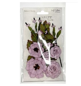 49 AND MARKET 49 AND MARKET NATURE'S BOUNTY COLLECTION SOFT LILAC PAPER FLOWERS 8 PIECES