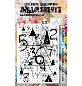 AALL & CREATE AALL & CREATE TRACY EVANS #808 ANGLED BACKGROUND A6 ACRYLIC STAMP SET