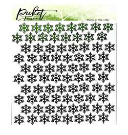 PICKET FENCE PICKET FENCE SNOWBALL FIGHT 6x6 STENCIL