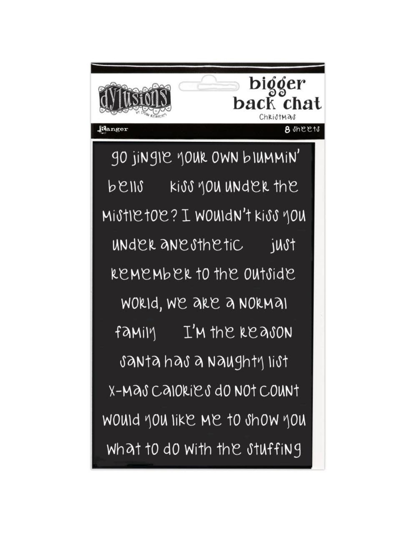 RANGER DYLUSIONS STICKERS CHRISTMAS BIGGER BACK CHAT STICKERS