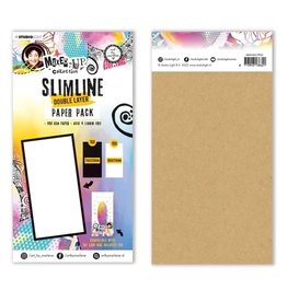 STUDIOLIGHT STUDIOLIGHT ART BY MARLENE MIXED UP COLLECTION SLIMLINE DOUBLE LAYER PAPER PACK BLACK & WHITE 20 SHEETS
