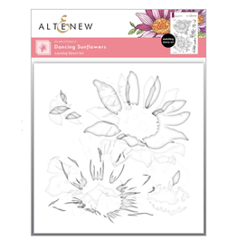 ALTENEW ALTENEW DANCING SUNFLOWERS LAYERING STENCIL SET 6/PK