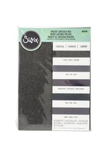 SIZZIX SIZZIX CHARCOAL OPULENT CARDSTOCK PACK 5 TYPES/50 SHEETS