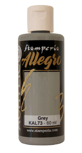 STAMPERIA STAMPERIA ALLEGRO PAINT 60ML GREY