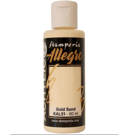 STAMPERIA STAMPERIA ALLEGRO PAINT 60ML GOLD SAND