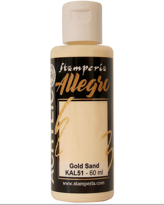 STAMPERIA STAMPERIA ALLEGRO PAINT 60ML GOLD SAND