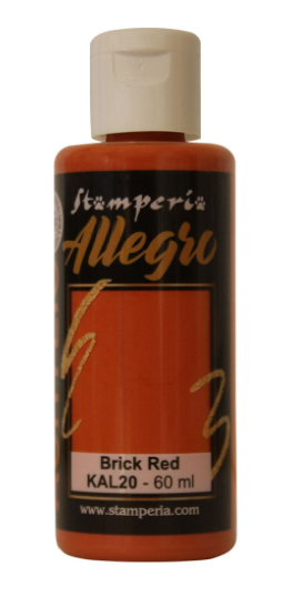 STAMPERIA STAMPERIA ALLEGRO PAINT 60ML BRICK RED