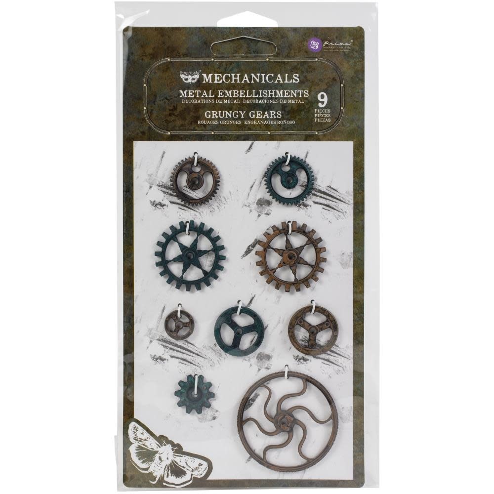 PRIMA PRIMA FINNABAIR MECHANICALS GRUNGY GEARS METAL EMBELLISHMENTS