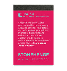 LEGION PAPER/YUPO LEGION STONEHENGE AQUA HOTPRESS 2.5x3.75 WATERCOLOR PAPER 10/PK