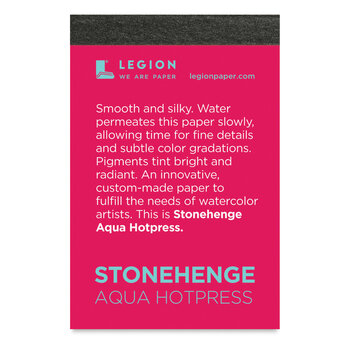 LEGION STONEHENGE AQUA HOTPRESS 2.5x3.75 WATERCOLOR PAPER 10/PK