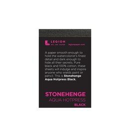 LEGION PAPER/YUPO LEGION STONEHENGE AQUA HOTPRESS BLACK WATERCOLOR  2.5x3.75 PAPER 10/PK