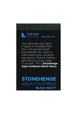 LEGION PAPER/YUPO LEGION STONEHENGE AQUA COLDPRESS BLACK HEAVY WATERCOLOR  2.5x3.75 PAPER 10/PK