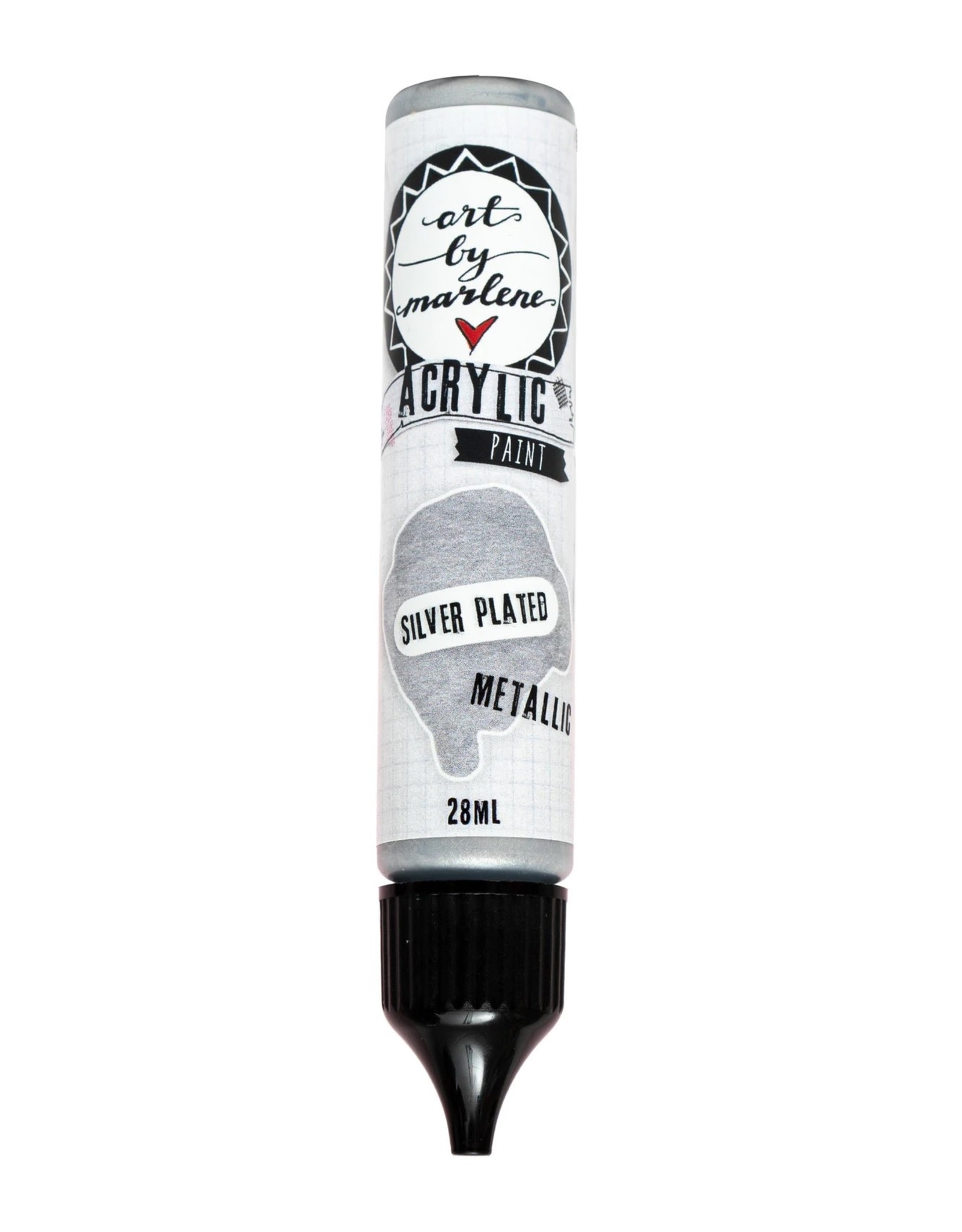 STUDIOLIGHT STUDIOLIGHT ART BY MARLENE ESSENTIALS SPECIAL EFFECT PAINT SILVER PLATED GLAMOUR GLITTER  ACRYLIC PAINT