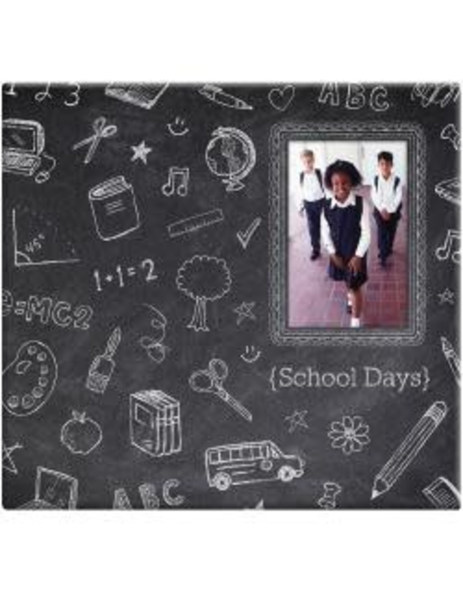 MBI MBI SCHOOL DAYS CHALKBOARD POST-BOUND 12x12 ALBUM WITH WINDOW